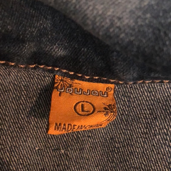 Jou Jou jean jacket. Stretchy material. Cropped. - Picture 4 of 5
